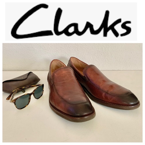 Clarks Other - Clarks Un Hugh Step Slip On Leather Loafer (Men) - Brown ~ sz 12
